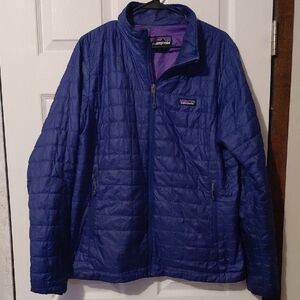 Patagonia Vibrant Blue Insulated Quilted Jacket Womens XL